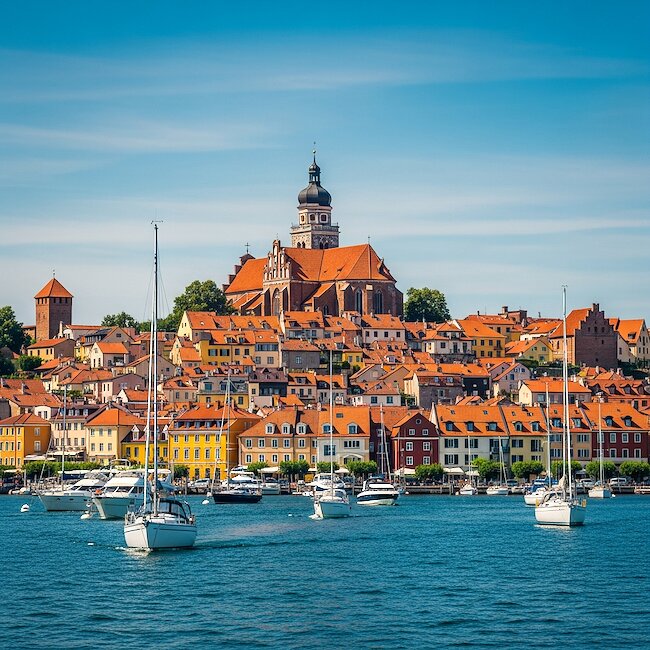 Blick auf Waren an der Müritz Blick auf Waren an der Müritz