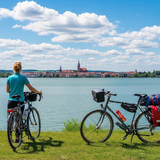Radtour mit Blick auf Waren Radtour mit Blick auf Waren