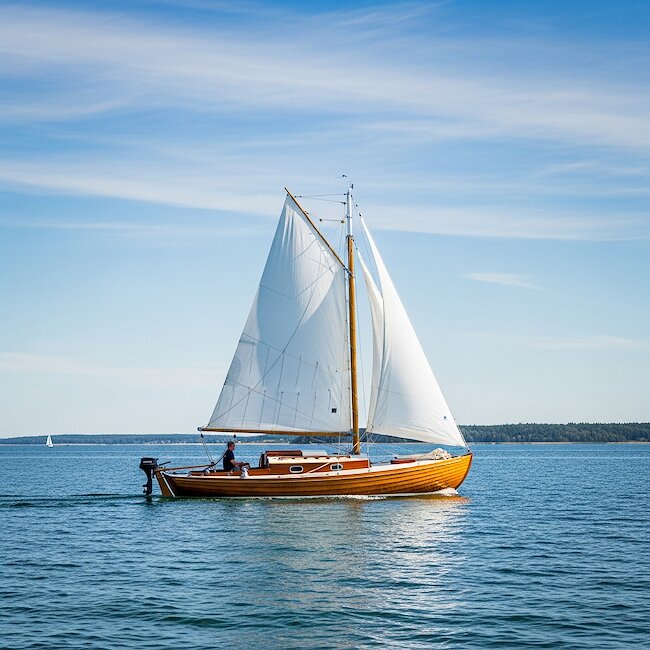 Seegelboot auf dem Steinhuder Meer