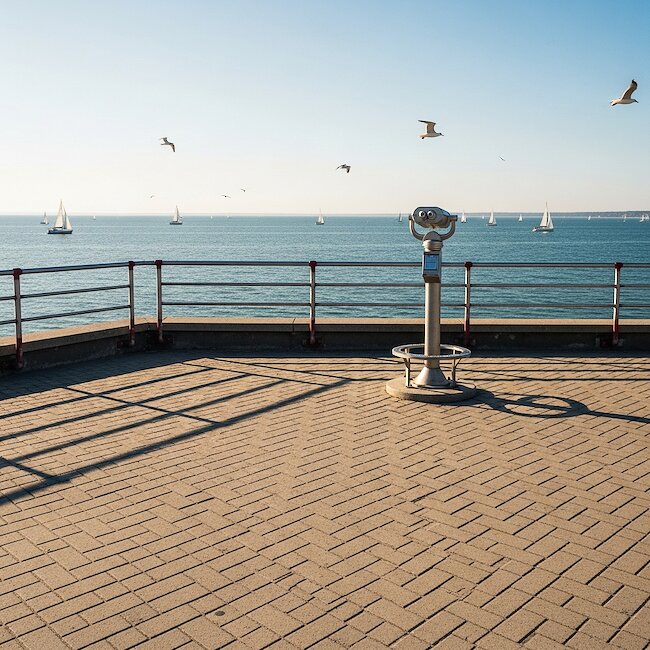 Blick von Ueckermünde über das Stettiner Haff