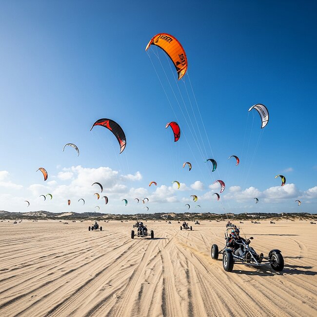 Kitebuggies am Strand von St. Peter-Ording