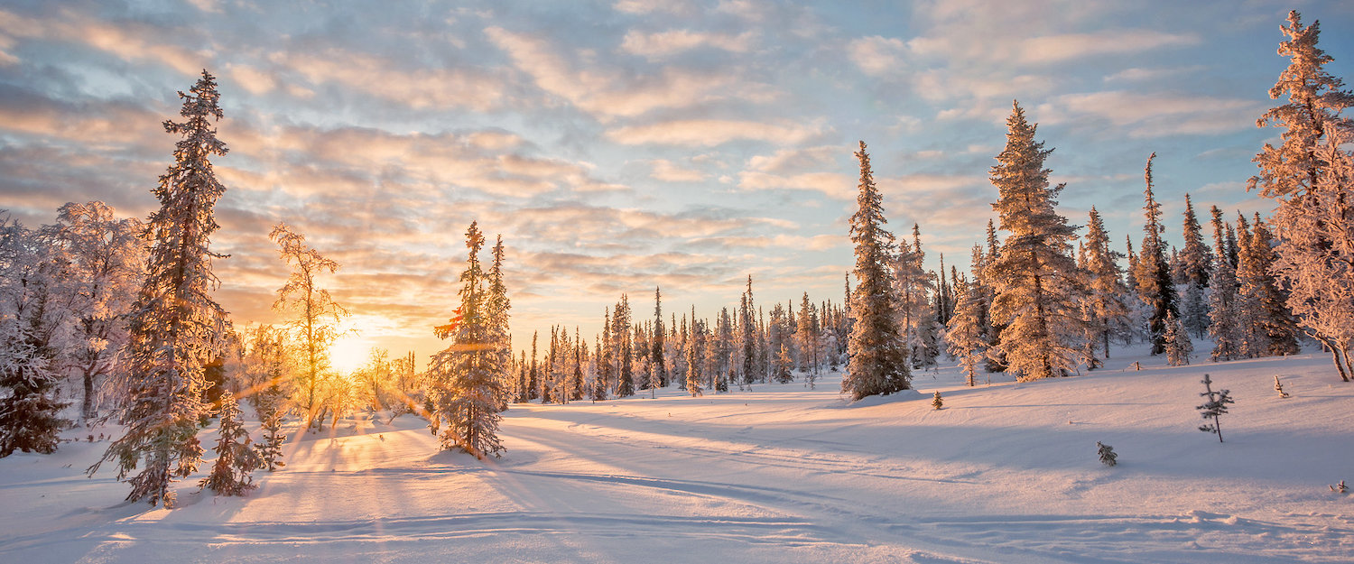 Der Wintersportort Saariselkä in Lappland