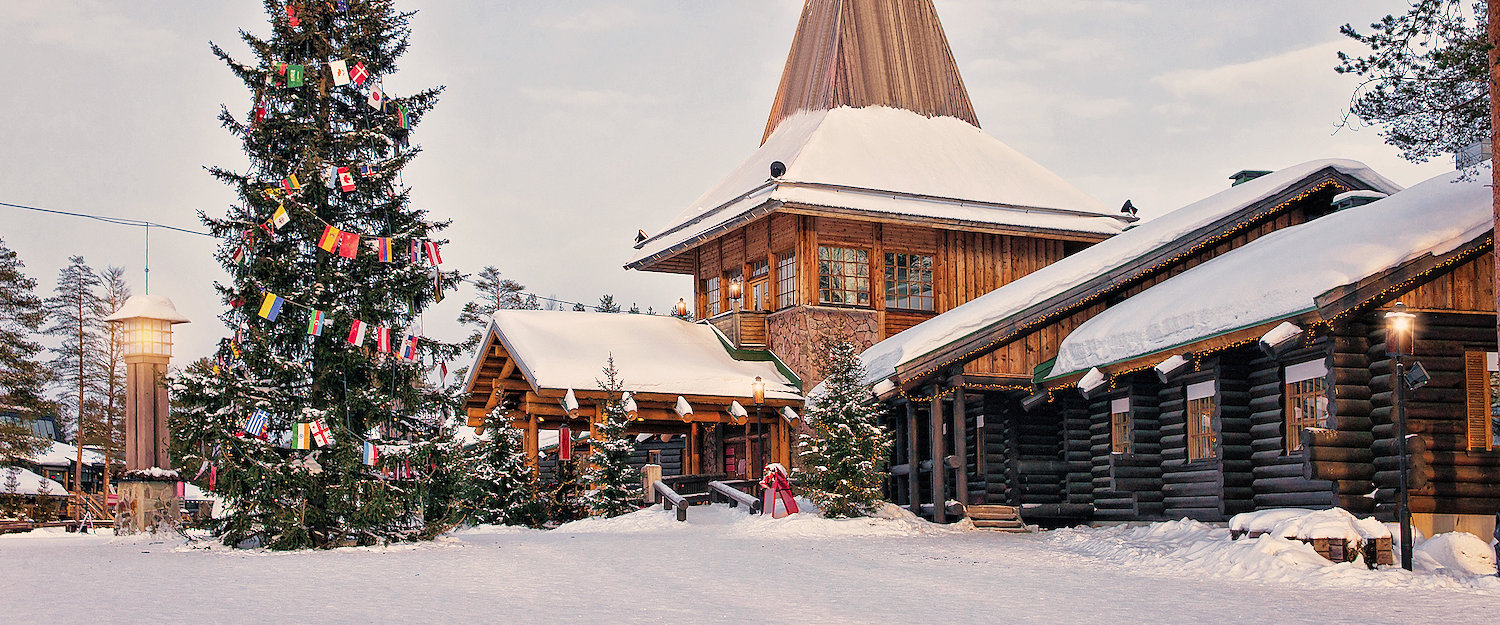 Santa Claus village on the Arctic Circle in Rovaniemi in Lapland