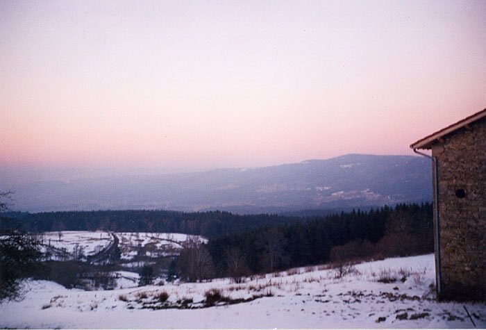 Paysage d'hiver au lever du jour - La Chaise-Dieu