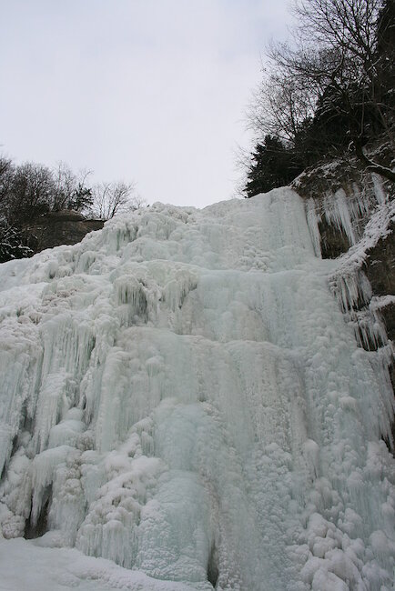 Cascades du Hérisson l'hiver