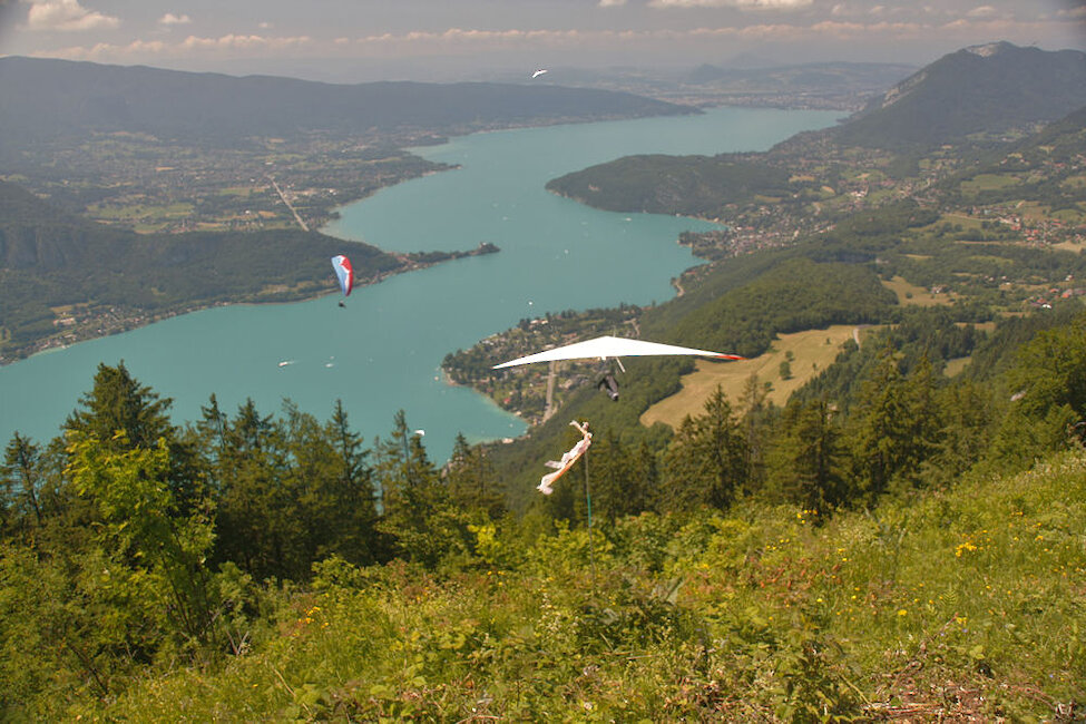 Parapente - Décollage du col de la Forclaz