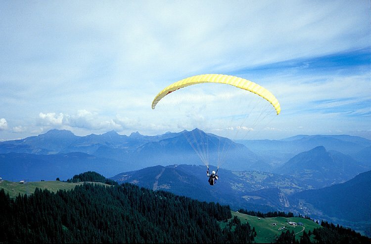 Parapente en été - Les Carroz