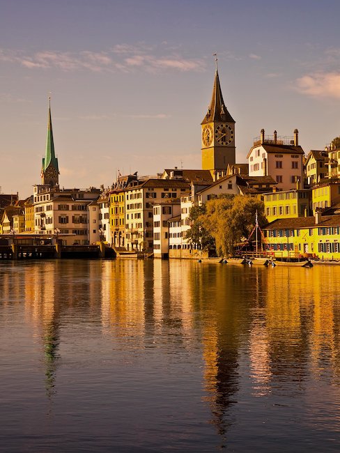 El amanecer en Zurich