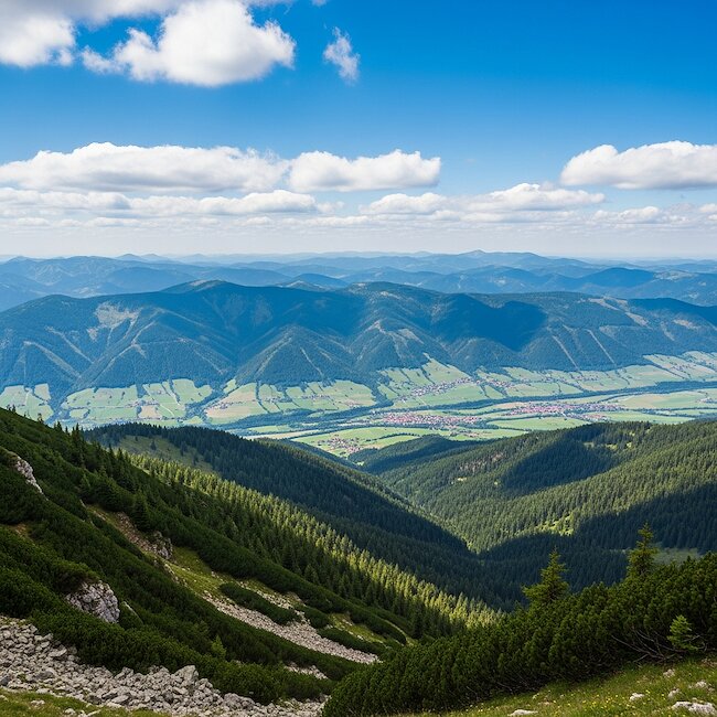 Blick vom großen Osser zum kleinen Osser Blick vom großen Osser zum kleinen Osser