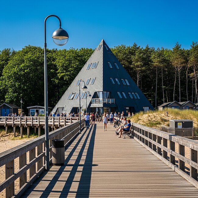 Blick von der Seebrücke in Koserow