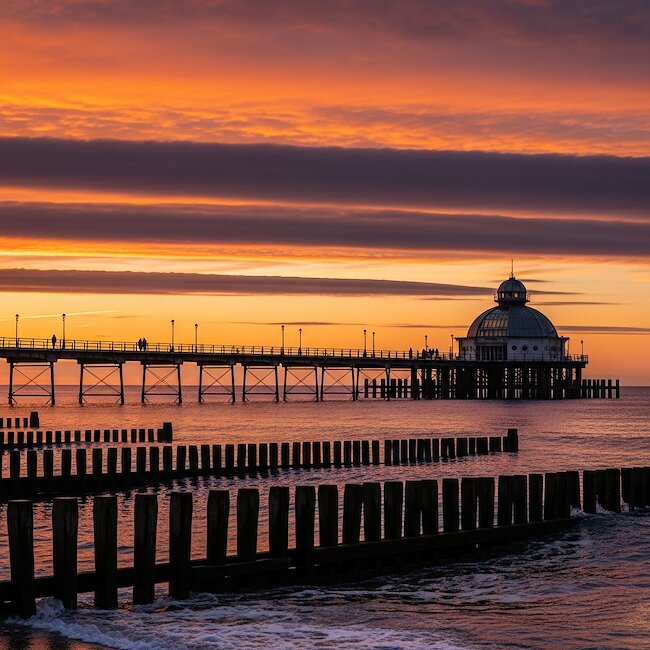 Seebrücke und Tauchglocke in Zingst