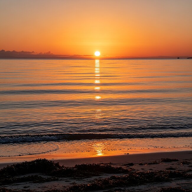 Sonnenuntergang am Strand von Lubmin