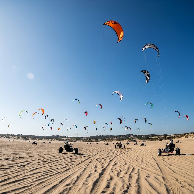 Kitebuggies am Strand von St. Peter-Ording Kitebuggies am Strand von St. Peter-Ording