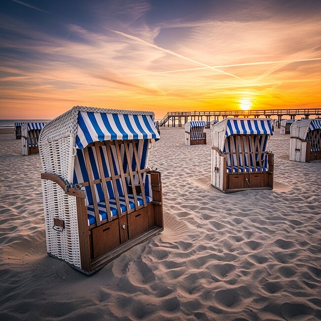 Strandkörbe in St. Peter-Ording Strandkörbe in St. Peter-Ording