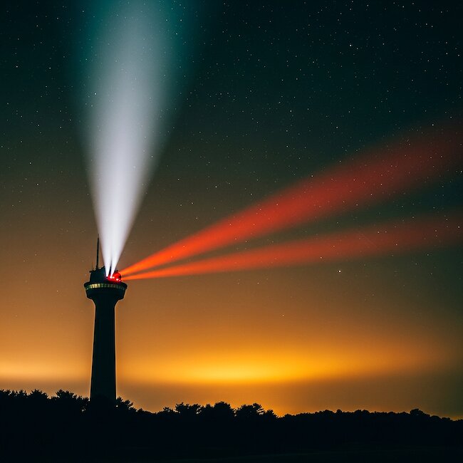 Böhler Leuchtturm bei Nacht Böhler Leuchtturm bei Nacht