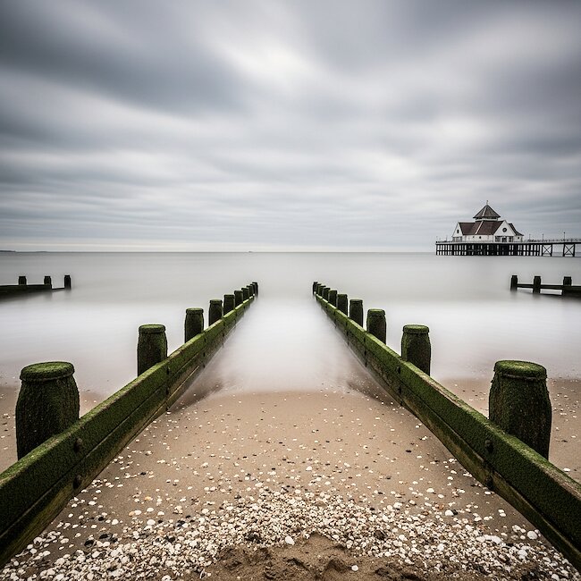 Buhnen am Strand von Heringsdorf