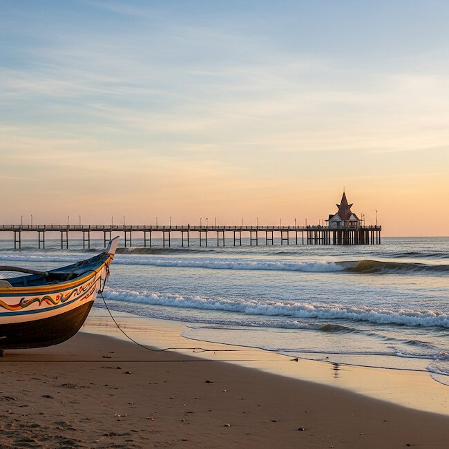 Fischerboot am Strand von Heringsdorf