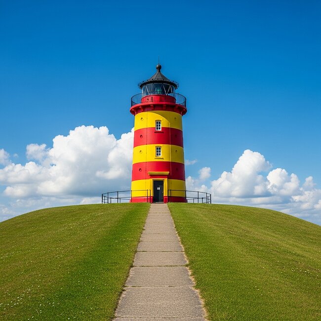 Leuchtturm in Pilsum in Krummhörn Leuchtturm in Pilsum in Krummhörn