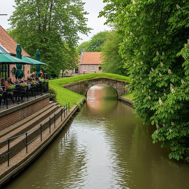 Kanal in Greetsiel in Krummhörn Kanal in Greetsiel in Krummhörn