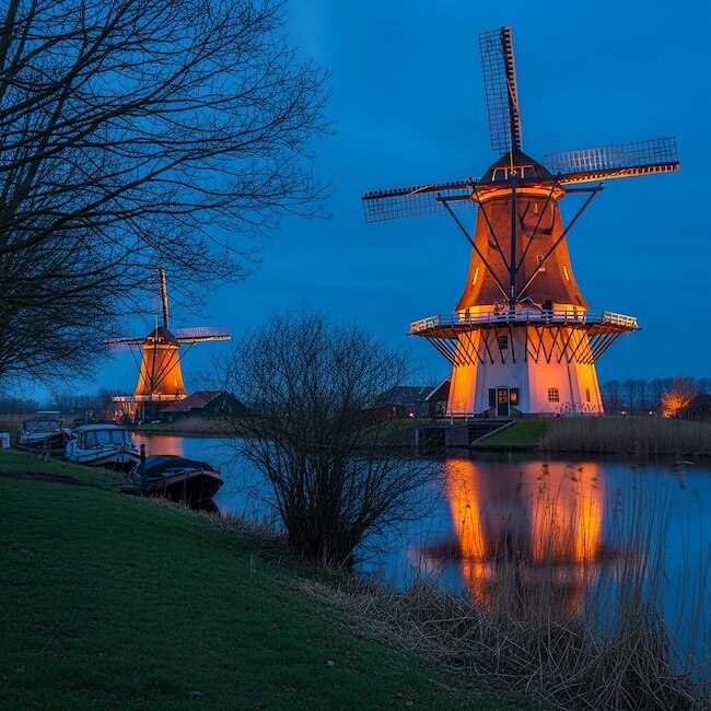 Zwillingsmühlen in Greetsiel in Krummhörn Zwillingsmühlen in Greetsiel in Krummhörn