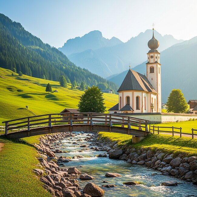 Malerwinkel mit Sankt Sebastian in Ramsau bei Berchtesgaden Malerwinkel mit Sankt Sebastian in Ramsau bei Berchtesgaden