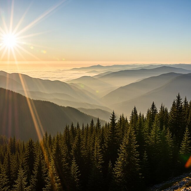 Sonnenaufgang im Schwarzwald