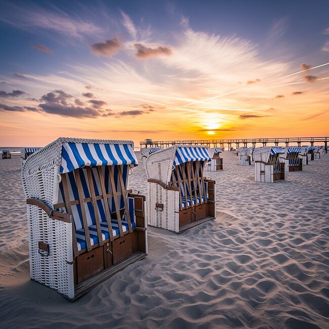 Strandkörbe in St. Peter-Ording Strandkörbe in St. Peter-Ording