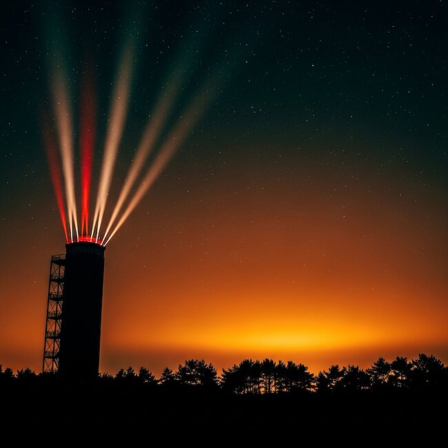 Böhler Leuchtturm bei Nacht Böhler Leuchtturm bei Nacht