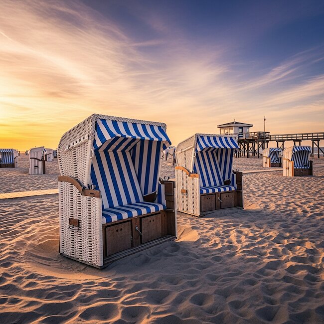 Strandkörbe in St. Peter-Ording Strandkörbe in St. Peter-Ording