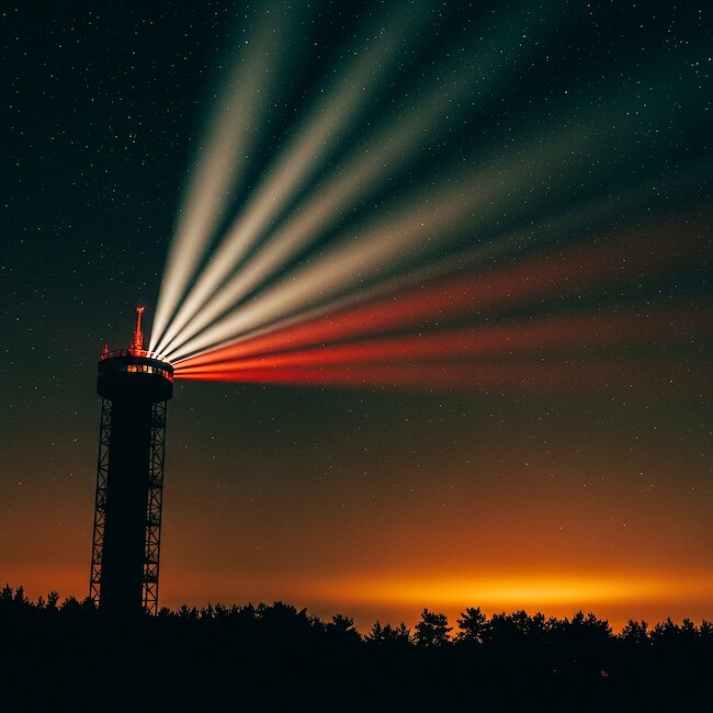 Böhler Leuchtturm bei Nacht Böhler Leuchtturm bei Nacht