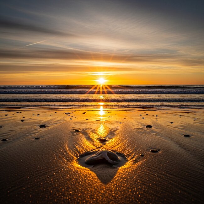 Sonnenaufgang am Strand von Wustrow