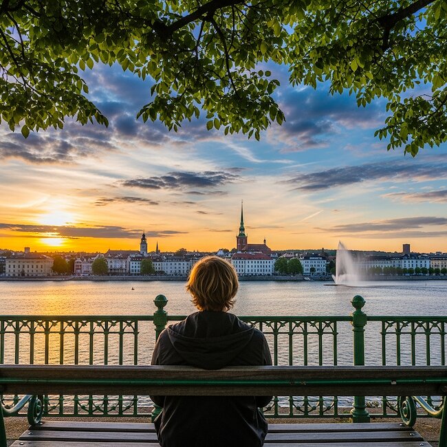 Sonnenuntergang in Friedrichshafen