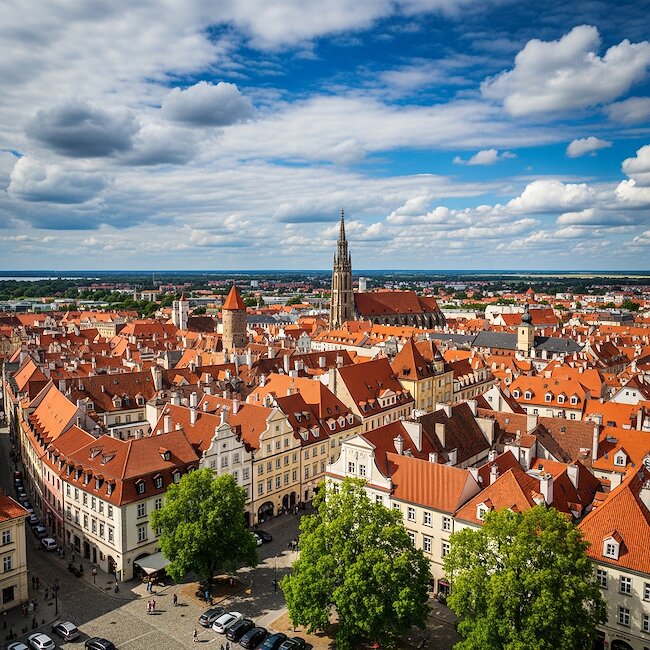Panoramablick über Konstanz vom Münster