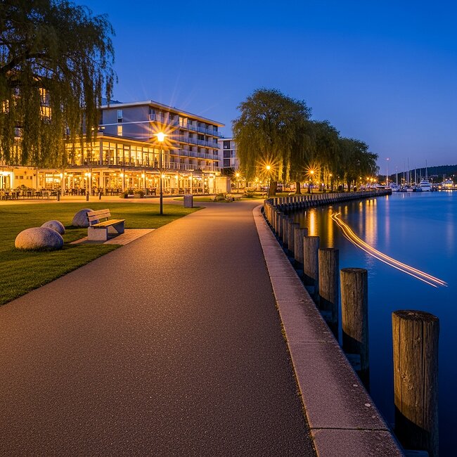 Hafen von Immenstaad am Abend Hafen von Immenstaad am Abend