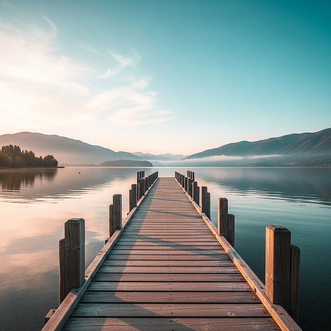 Holzsteg am Tegernsee