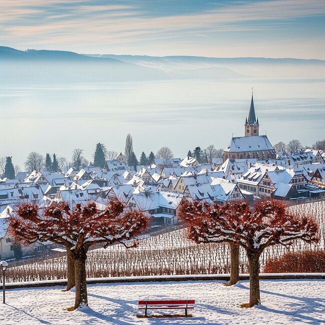 Meersburg im Winter