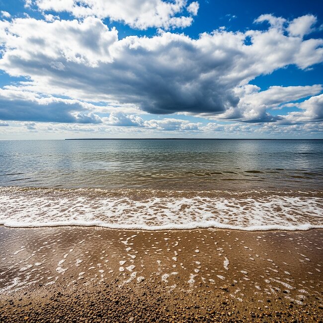 Chiemsee bei Übersee nach einem Unwetter