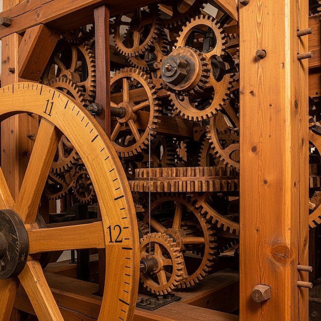 Uhrwerk aus Holz in Triberg