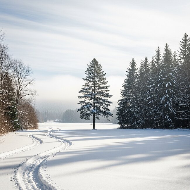 Kurpark bei Spiegelau im Winter