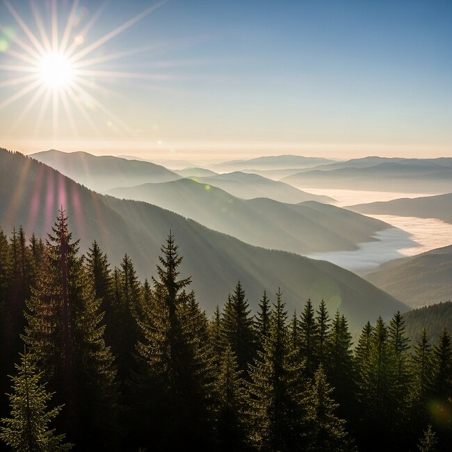 Sonnenaufgang im Schwarzwald