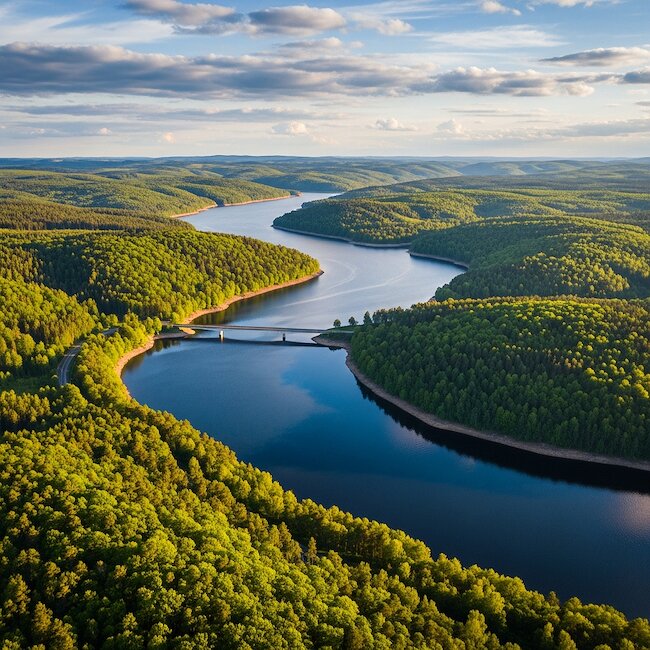 Biggestausee von oben Biggestausee von oben