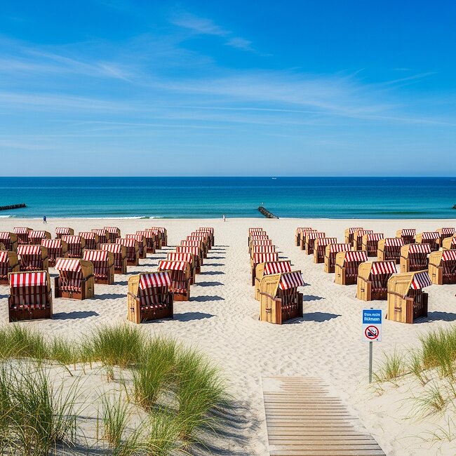 Weg zum Strand in Binz