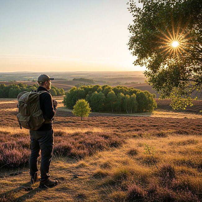 Wanderer auf dem Wilseder Berg