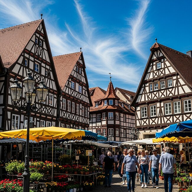 Markt in der Innenstadt von Celle