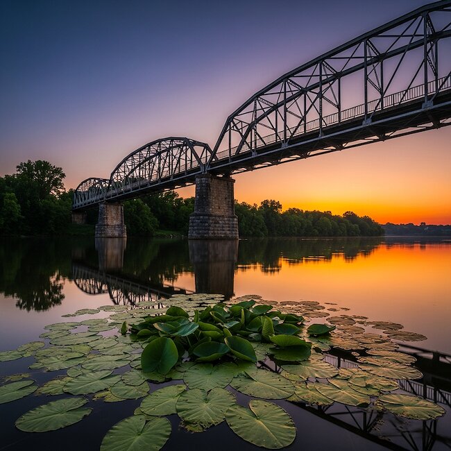 Historische Moorexpress-Brücke über die Hamme