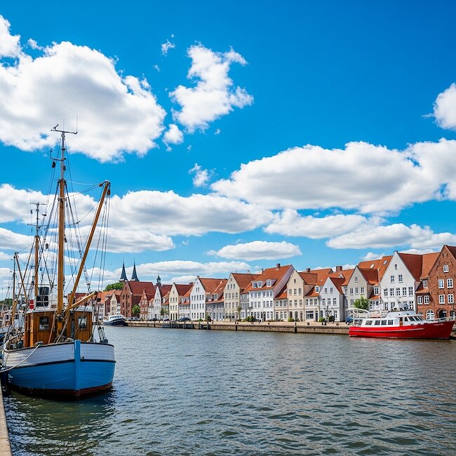 Hafenansicht von Ueckermünde