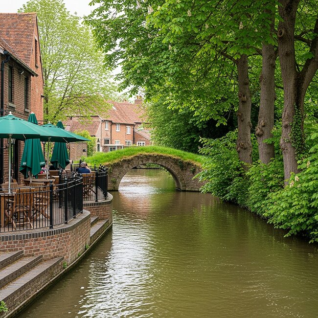 Kanal in Greetsiel in Krummhörn