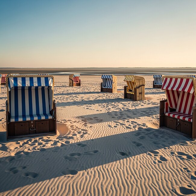 Sonnenuntergang auf Borkum