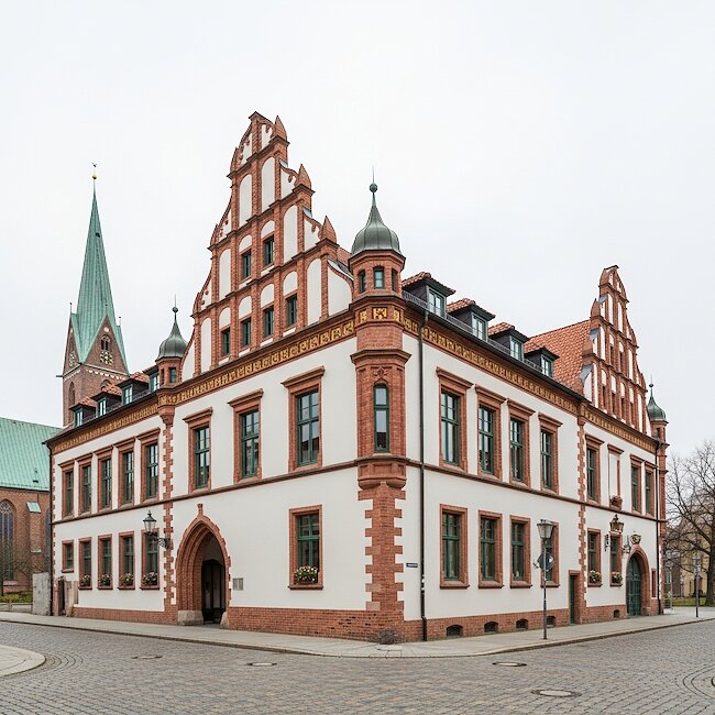 Marktplatz von Krakow am See
