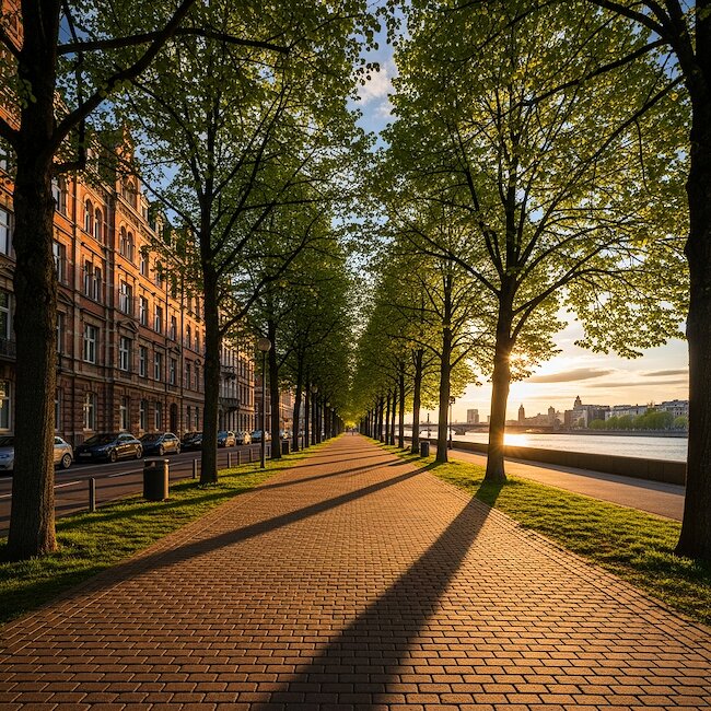 Uferpromenade am Pfaffenteich in Schwerin